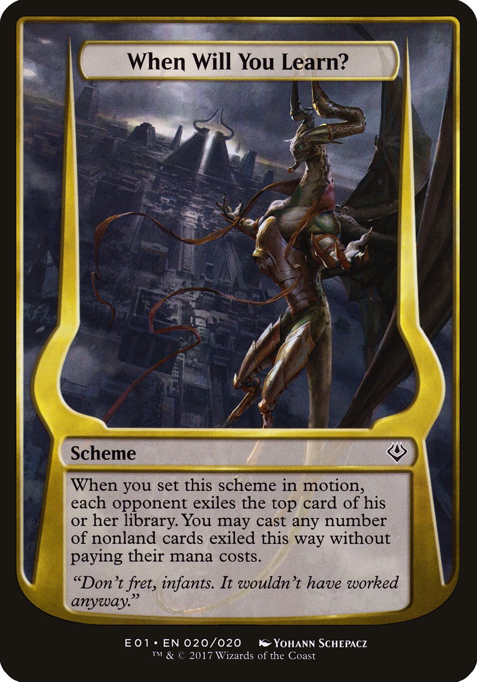 When Will You Learn? (Schemes) [Archenemy: Nicol Bolas Schemes] | Total Play