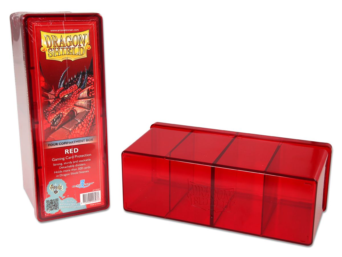 Dragon Shield: Four-Compartment Deck Box - Red | Total Play