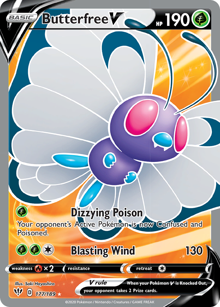 Butterfree V (177/189) [Sword & Shield: Darkness Ablaze] | Total Play