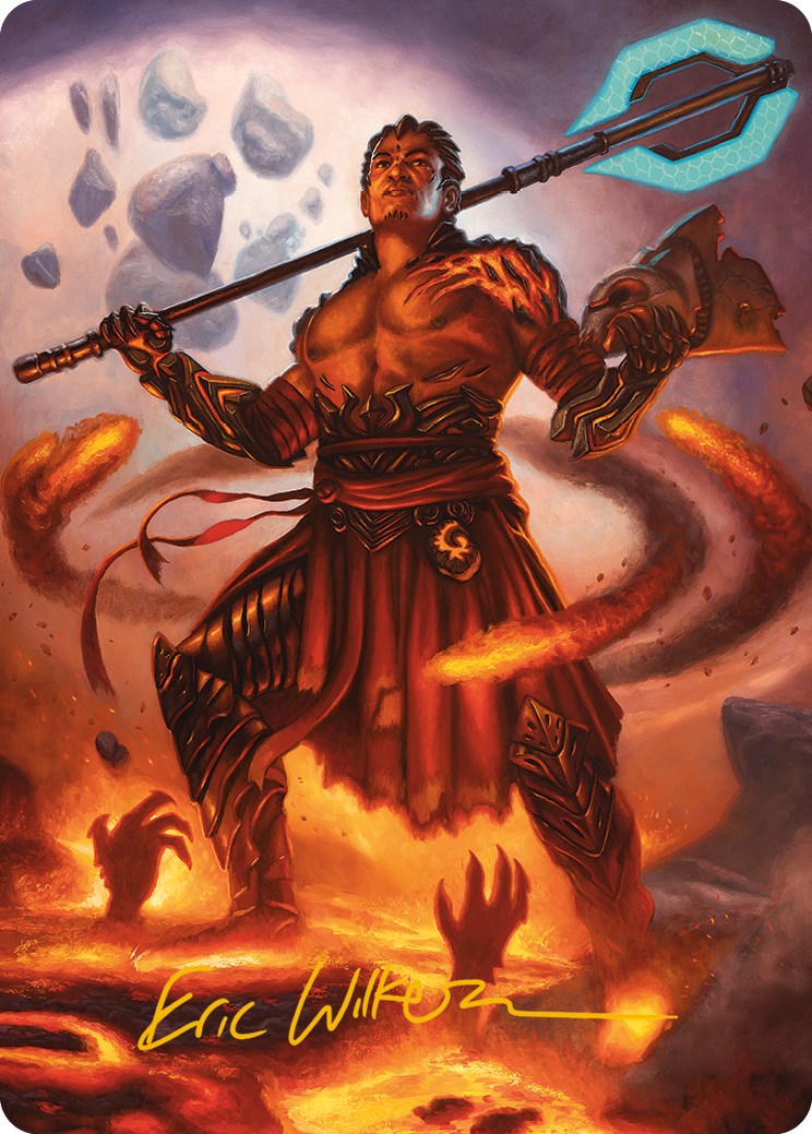 Koth, Fire of Resistance Art Card (Gold-Stamped Signature) [Phyrexia: All Will Be One Art Series] | Total Play