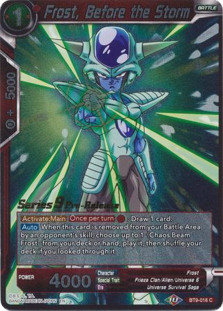 Frost, Before the Storm (BT9-016) [Universal Onslaught Prerelease Promos] | Total Play
