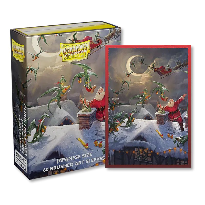 Dragon Shield: Japanese Size 60ct Brushed Art Sleeves - Christmas (2023) | Total Play