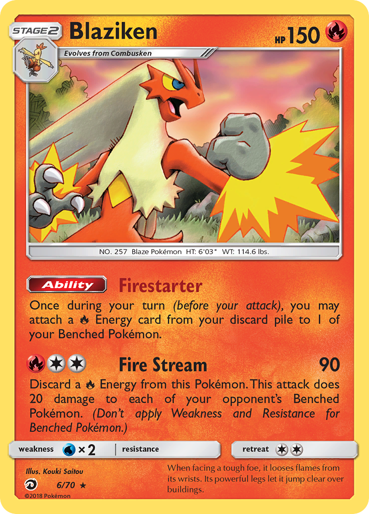 Blaziken (6/70) [Sun & Moon: Dragon Majesty] | Total Play