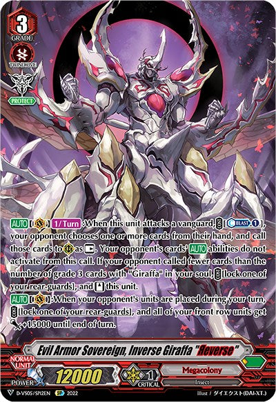 Evil Armor Sovereign, Inverse Giraffa "Reverse" (D-VS05/SP12EN) [V Clan Collection Vol.5] | Total Play