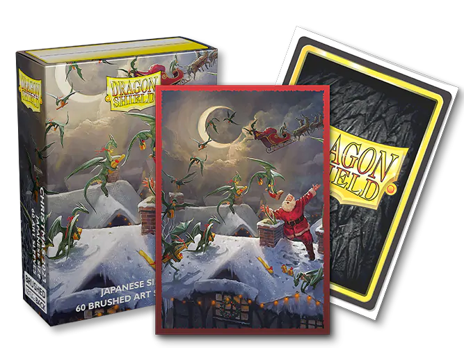 Dragon Shield: Japanese Size 60ct Brushed Art Sleeves - Christmas (2023) | Total Play
