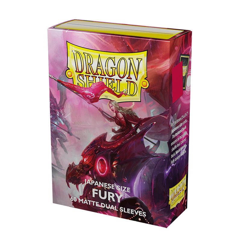 Dragon Shield: Japanese Size 60ct Sleeves - Fury (Dual Matte) | Total Play