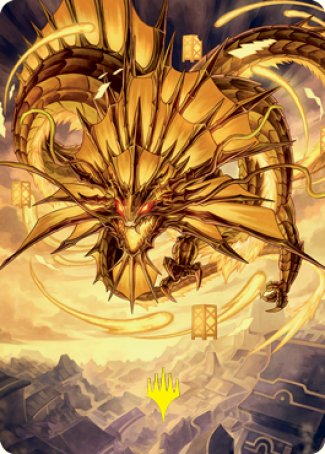 Ao, the Dawn Sky 2 Art Card (Gold-Stamped Signature) [Kamigawa: Neon Dynasty Art Series] | Total Play