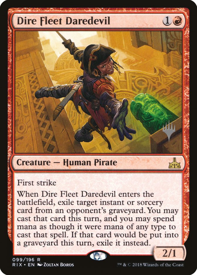 Dire Fleet Daredevil (Promo Pack) [Rivals of Ixalan Promos] | Total Play