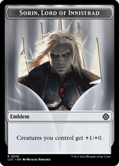 Emblem - Sorin, Lord of Innistrad // Vampire (0004) Double-Sided Token [The Lost Caverns of Ixalan Commander Tokens] | Total Play