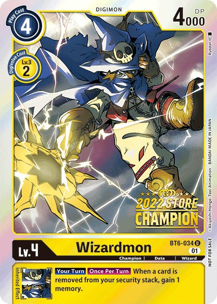 Wizardmon [BT6-034] (2022 Store Champion) [Double Diamond Promos] | Total Play