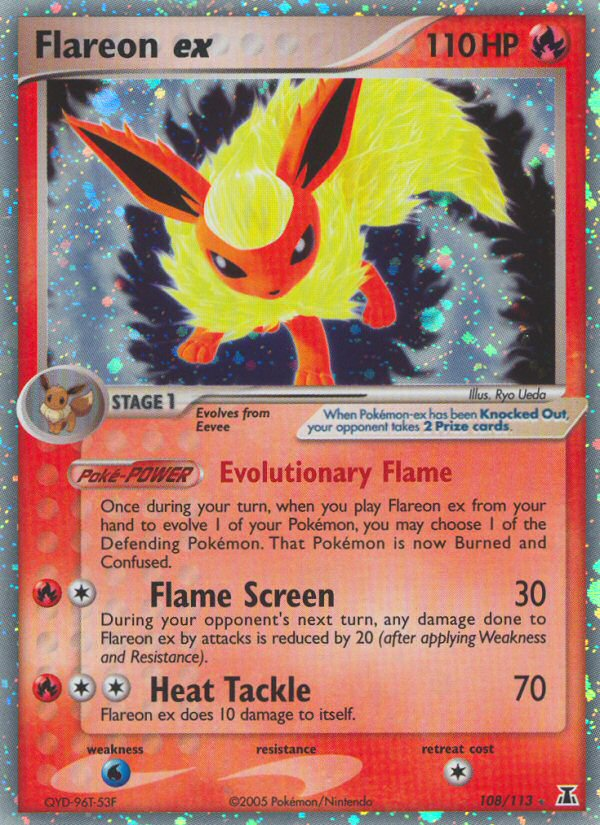 Flareon ex (108/113) [EX: Delta Species] | Total Play