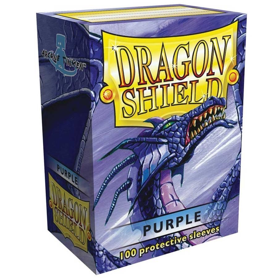 Dragon Shield: Standard 100ct Sleeves - Purple (Classic) (Older Box Art) | Total Play