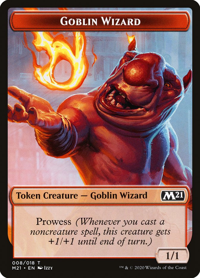 Cat (011) // Goblin Wizard Double-Sided Token [Core Set 2021 Tokens] | Total Play