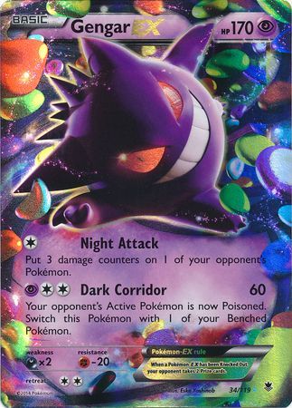 Gengar EX (34/119) (Jumbo Card) [XY: Phantom Forces] | Total Play