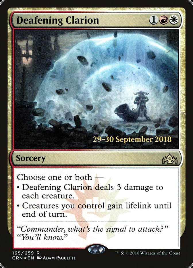 Deafening Clarion [Guilds of Ravnica Prerelease Promos] | Total Play