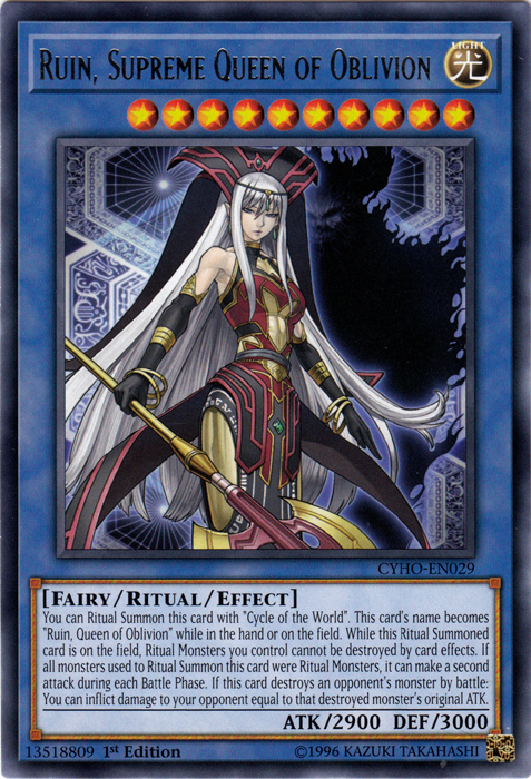 Ruin, Supreme Queen of Oblivion [CYHO-EN029] Rare | Total Play