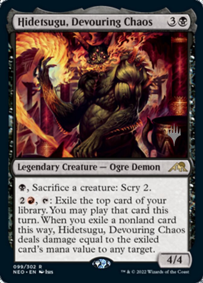 Hidetsugu, Devouring Chaos (Promo Pack) [Kamigawa: Neon Dynasty Promos] | Total Play