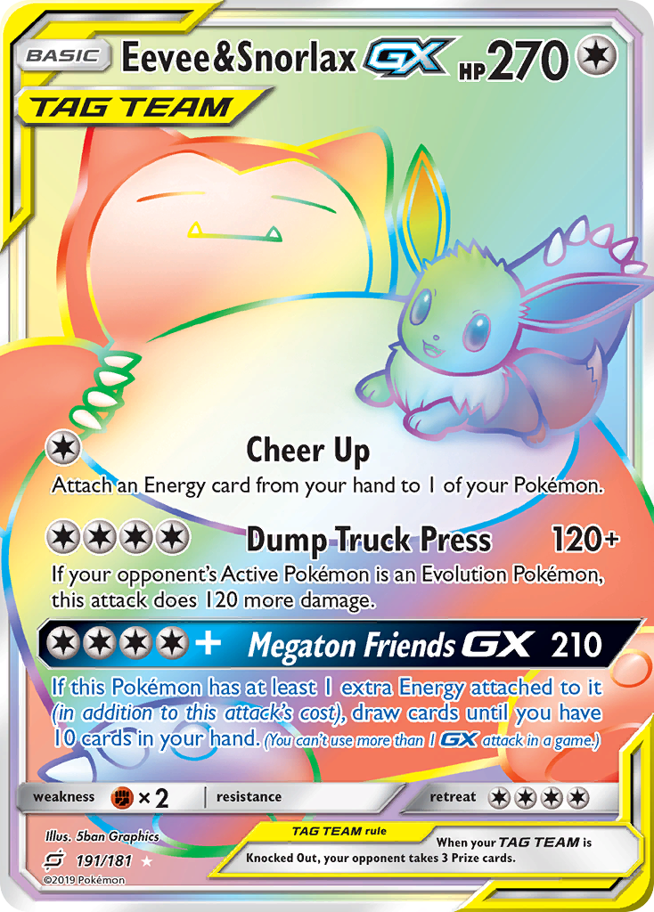 Eevee & Snorlax GX (191/181) [Sun & Moon: Team Up] | Total Play