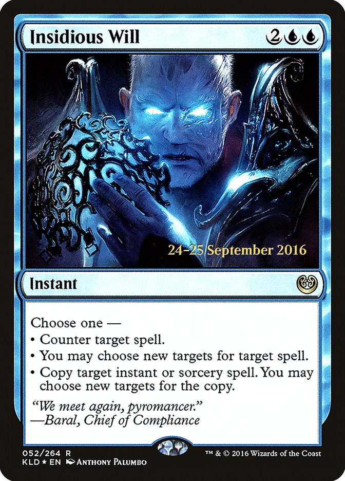 Insidious Will [Kaladesh Prerelease Promos] | Total Play