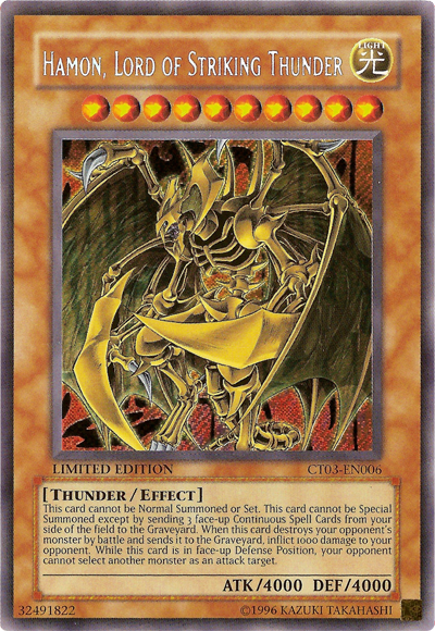 Hamon, Lord of Striking Thunder [CT03-EN006] Secret Rare | Total Play