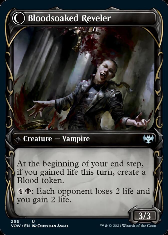 Restless Bloodseeker // Bloodsoaked Reveler (Showcase Fang Frame) [Innistrad: Crimson Vow] | Total Play