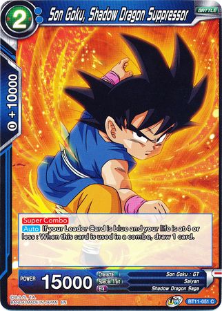Son Goku, Shadow Dragon Suppressor (BT11-051) [Vermilion Bloodline] | Total Play