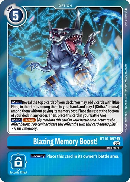 Blazing Memory Boost! [BT10-097] [Revision Pack Cards] | Total Play