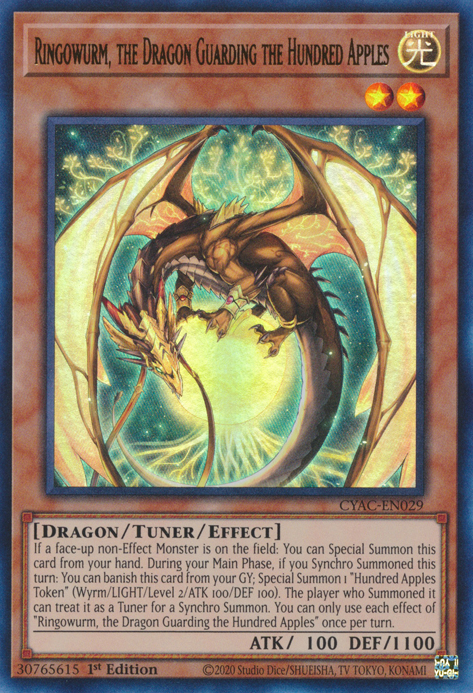 Ringowurm, the Dragon Guarding the Hundred Apples [CYAC-EN029] Ultra Rare | Total Play