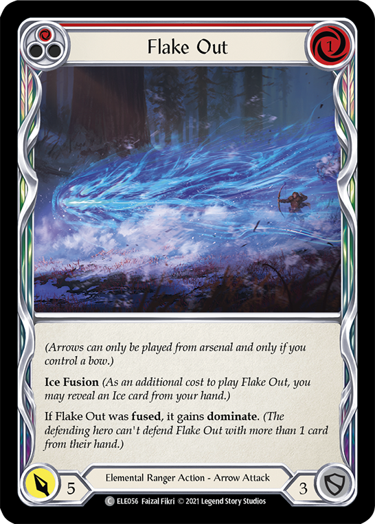 Flake Out (Red) [ELE056] (Tales of Aria)  1st Edition Rainbow Foil | Total Play