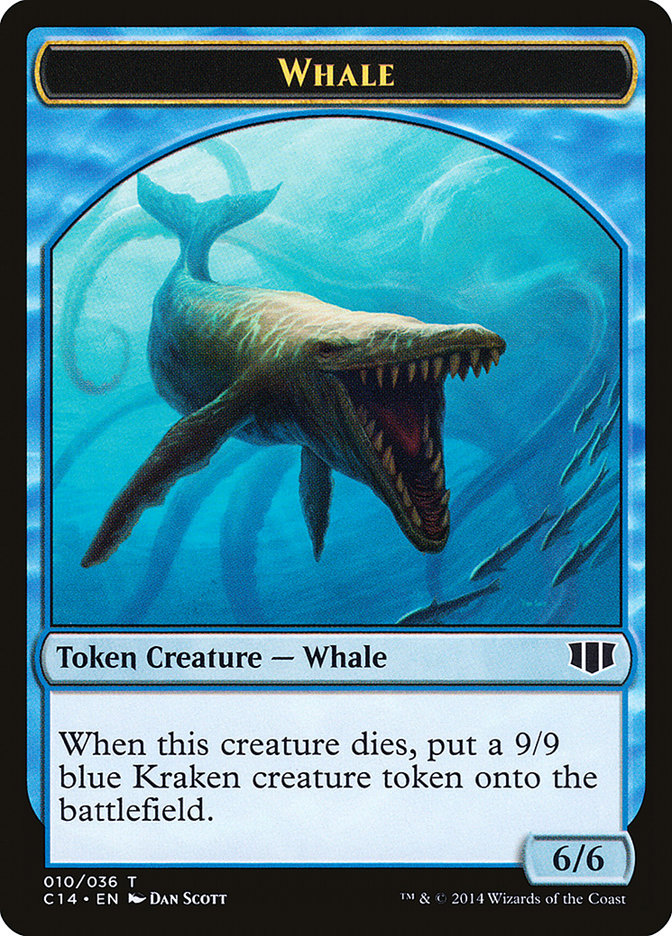 Whale // Zombie (011/036) Double-Sided Token [Commander 2014 Tokens] | Total Play