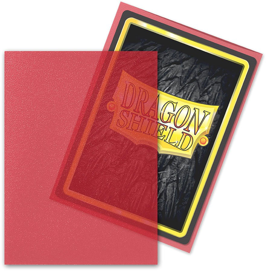 Dragon Shield: Standard 100ct Sleeves - Clear Red (Matte) | Total Play