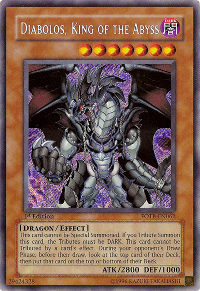 Diabolos, King of the Abyss [FOTB-EN061] Secret Rare | Total Play