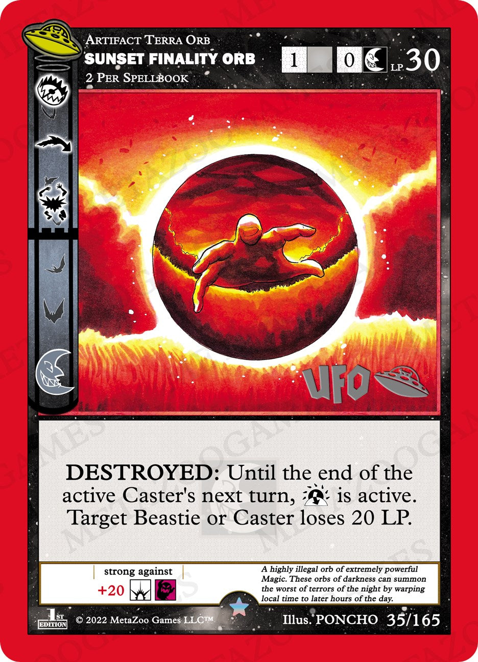 Sunset Finality Orb [Cryptid Nation: UFO First Edition Spoiler Pack] | Total Play