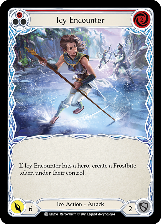 Icy Encounter (Red) [ELE157] (Tales of Aria)  1st Edition Rainbow Foil | Total Play