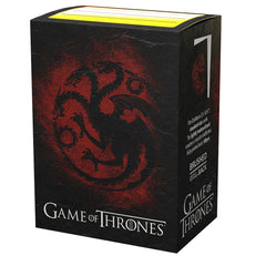 Dragon Shield: Standard 100ct Brushed Art Sleeves - Game of Thrones (House Targaryen) | Total Play