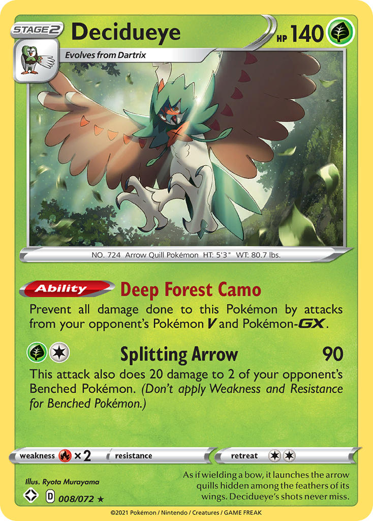 Decidueye (008/072) [Sword & Shield: Shining Fates] | Total Play