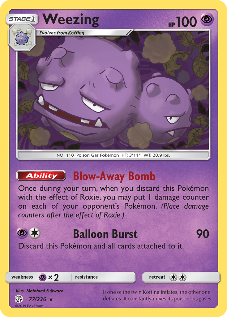 Weezing (77/236) [Sun & Moon: Cosmic Eclipse] | Total Play