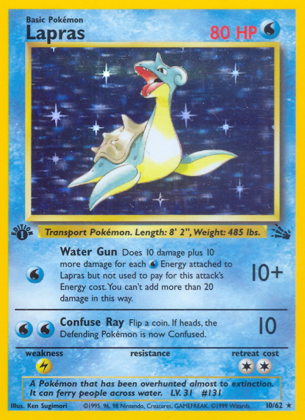 Lapras (10/62) [Fossil 1st Edition] | Total Play