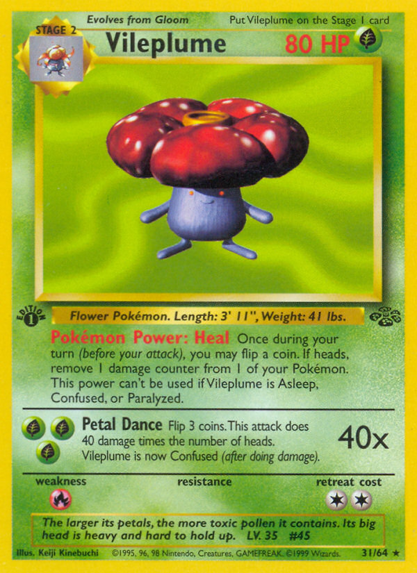 Vileplume (31/64) [Jungle 1st Edition] | Total Play