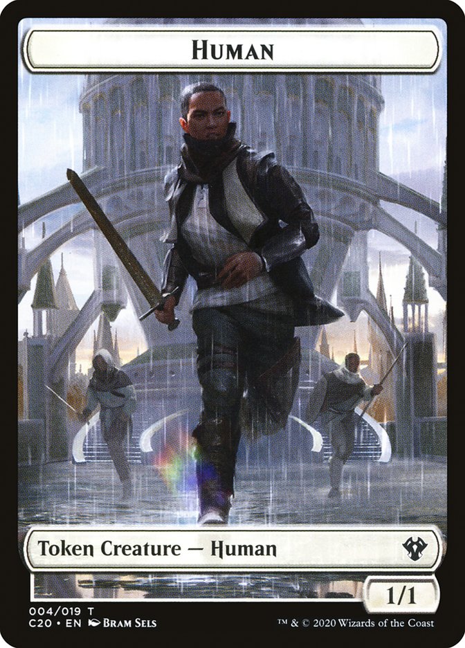 Human // Treasure Double-Sided Token [Commander 2020 Tokens] | Total Play