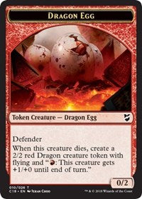 Dragon Egg // Dragon Double-Sided Token [Commander 2018 Tokens] | Total Play