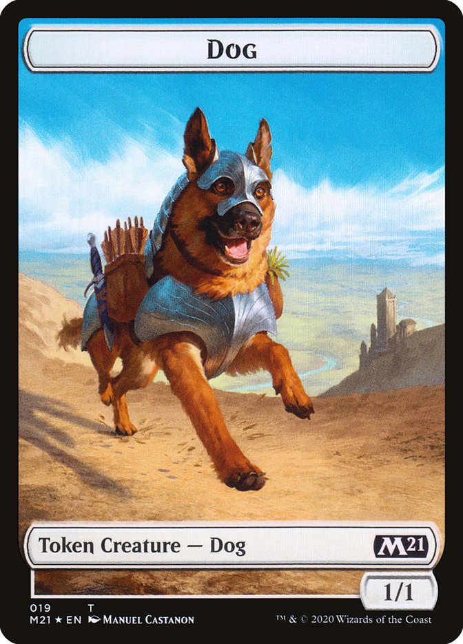 Cat (011) // Dog Double-Sided Token [Core Set 2021 Tokens] | Total Play