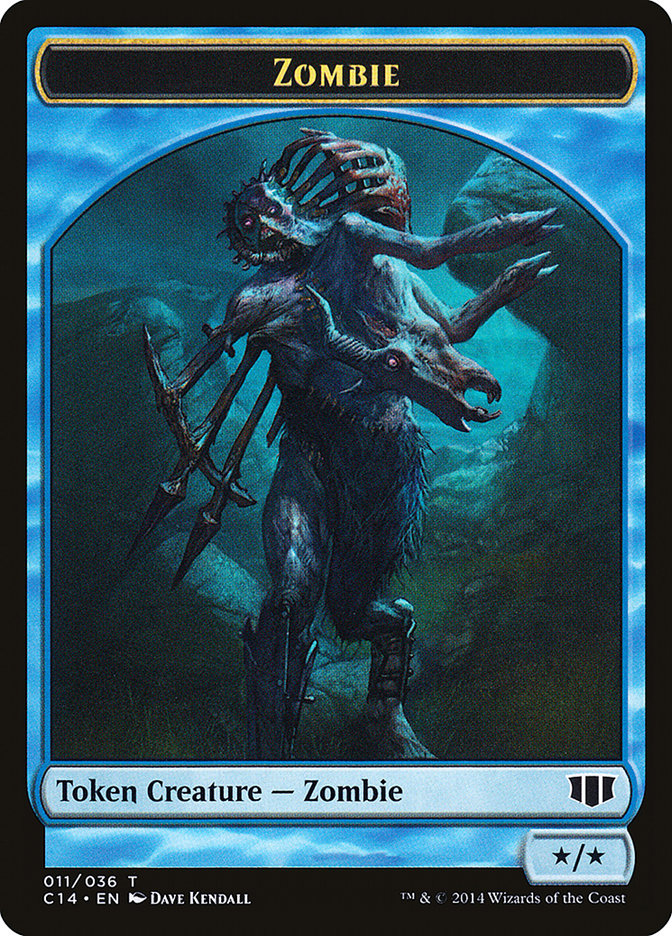 Teferi, Temporal Archmage Emblem // Zombie (011/036) Double-Sided Token [Commander 2014 Tokens] | Total Play