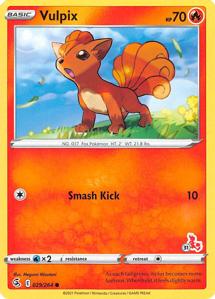 Vulpix (029/264) (Cinderace Stamp #31) [Battle Academy 2022] | Total Play