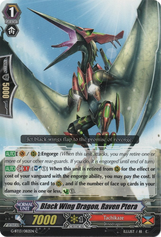 Black Wing Dragon, Raven Ptera (G-BT13/082EN) [Ultimate Stride] | Total Play