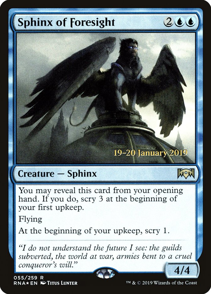 Sphinx of Foresight [Ravnica Allegiance Prerelease Promos] | Total Play