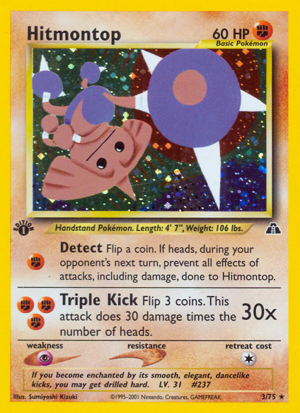 Hitmontop (3/75) [Neo Discovery 1st Edition] | Total Play