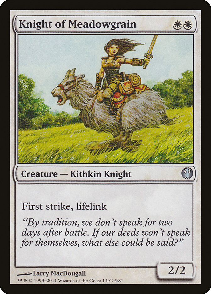 Knight of Meadowgrain [Duel Decks: Knights vs. Dragons] | Total Play