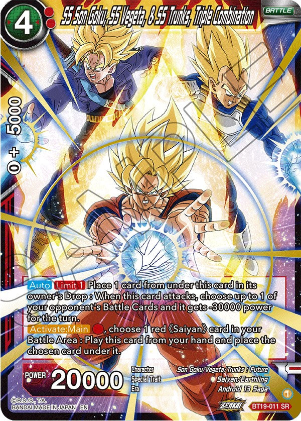 SS Son Goku, SS Vegeta, & SS Trunks, Triple Combination (BT19-011) [Fighter's Ambition] | Total Play