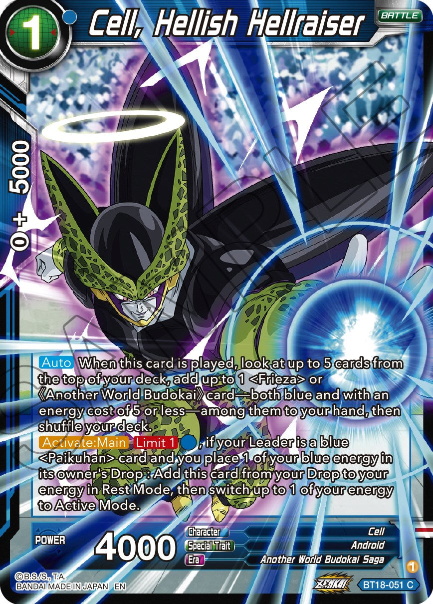 Cell, Hellish Hellraiser (BT18-051) [Dawn of the Z-Legends] | Total Play